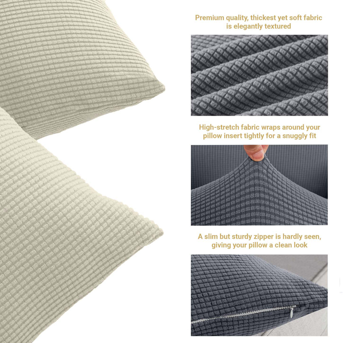 Corrigan Studio® Set Of 2 18x18 Square Throw Pillow Case With