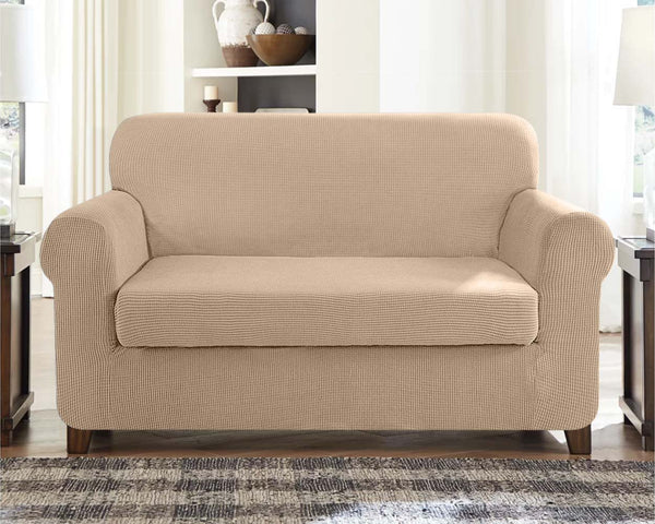 Soft Jacquard Loveseat Slipcover (One Seat Cushion)