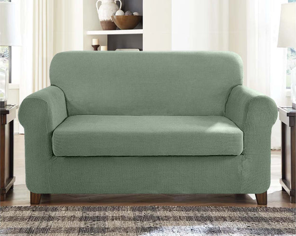 Soft Jacquard Loveseat Slipcover (One Seat Cushion)