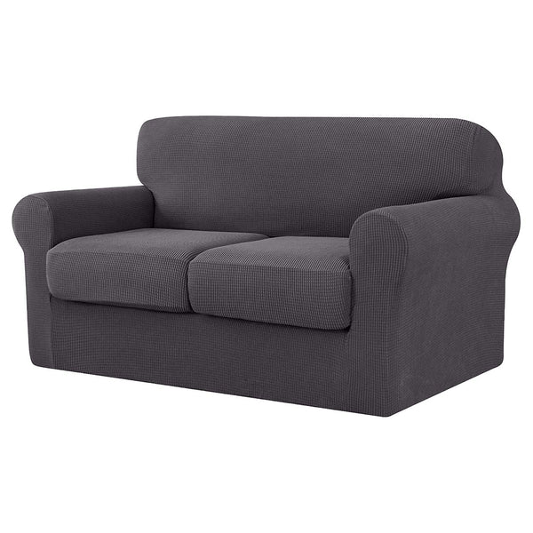 Soft Jacquard Loveseat Slipcover (Two Seat Cushions)