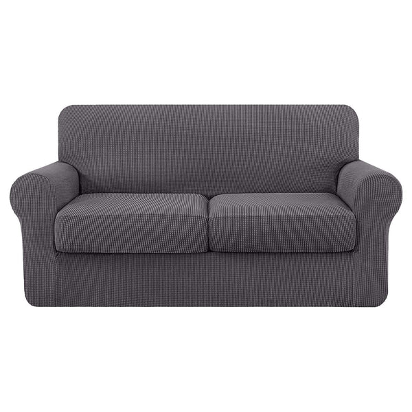 Soft Jacquard Loveseat Slipcover (Two Seat Cushions)