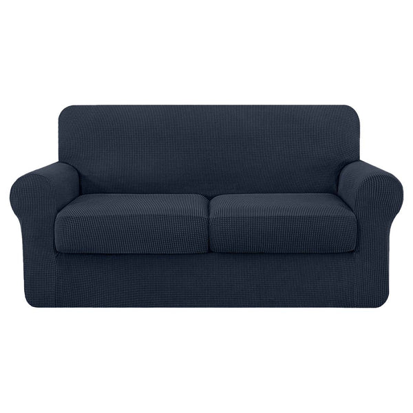 Soft Jacquard Loveseat Slipcover (Two Seat Cushions)