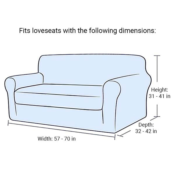 Soft Jacquard Loveseat Slipcover (One Seat Cushion)