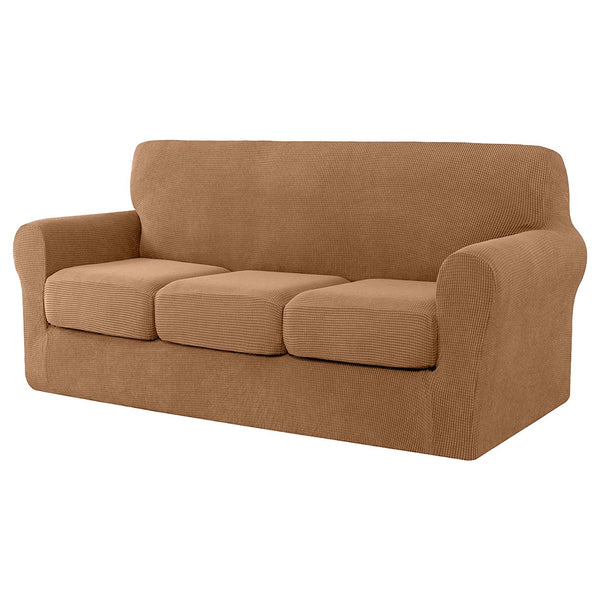 Soft Jacquard Sofa Slipcover (Three Seat Cushions)