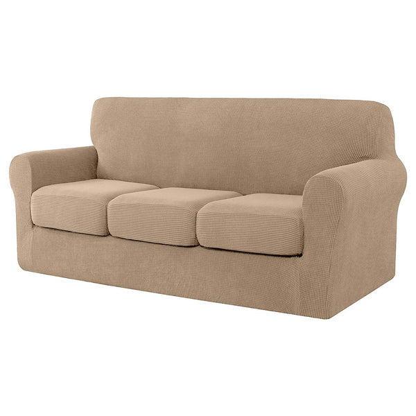 Soft Jacquard Sofa Slipcover (Three Seat Cushions)