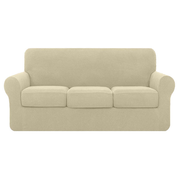 Soft Jacquard Sofa Slipcover (Three Seat Cushions)