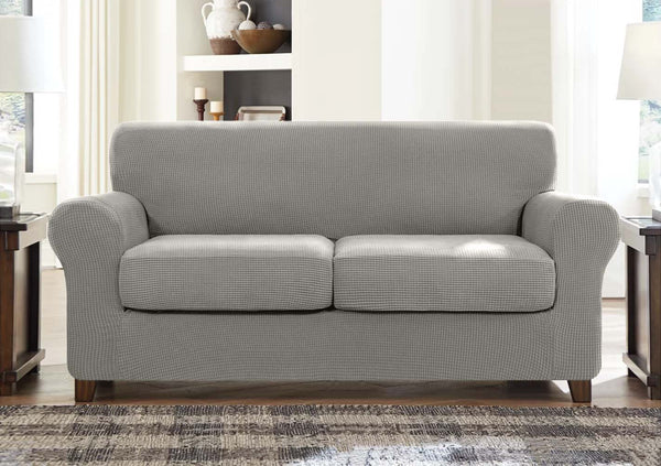 Soft Jacquard Sofa Slipcover (Two Seat Cushions)