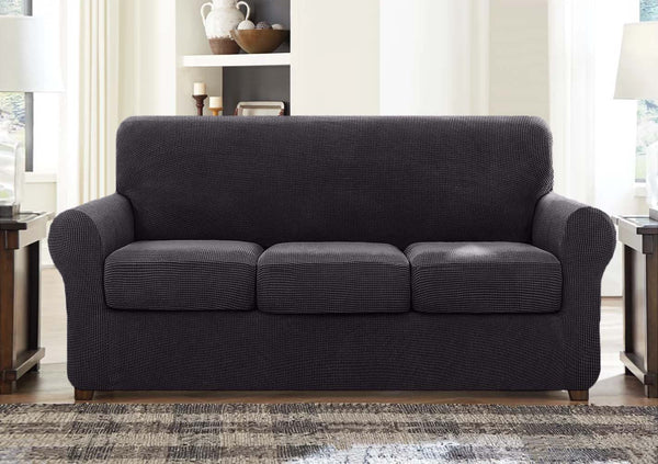 Soft Jacquard Sofa Slipcover (Three Seat Cushions)